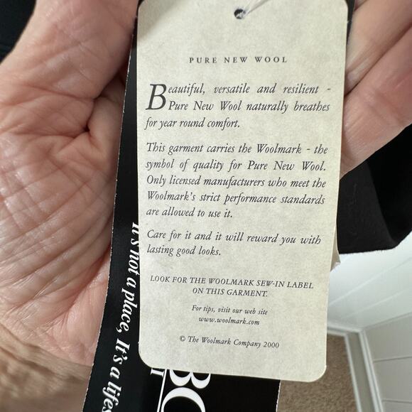 New Old Stock Women's 12 Petite 100% Wool Blazer Sag Harbor One Button Lined Y2K - Picture 8 of 10